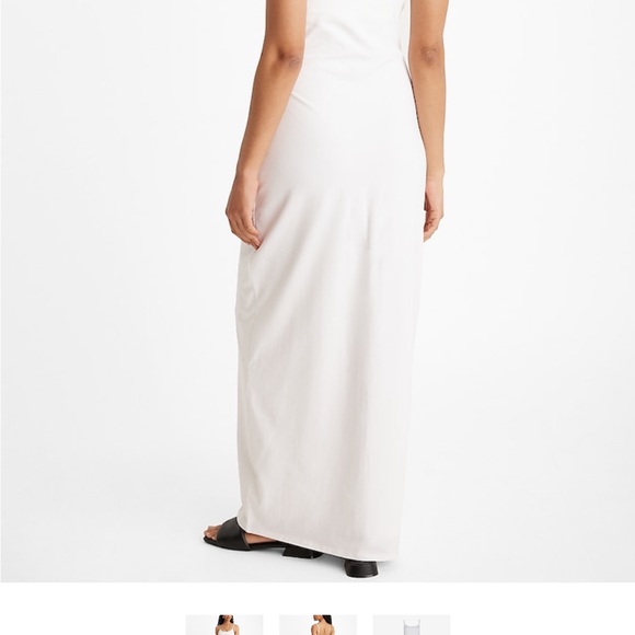 NWT Express Scoop Neck Sleeveless Maxi Bra Cami Dress White Size Medium - Picture 3 of 3